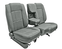 60/40 Bucket Seat Upholstery for 1983-1992 Ford Ranger Standard Cab Truck w/XLT Trim [Medium Gray Montana Vinyl]