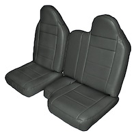 60/40 Front Seat Upholstery for 1998-2003 Ford Ranger Standard Cab Truck [Charcoal Sierra Vinyl]