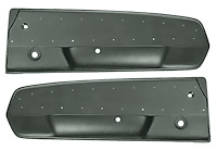 Deluxe Front Door Panels for 1967 Ford Mustang [Sierra Grain Vinyl, Ivy Gold]