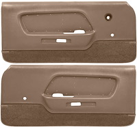 Deluxe Front Door Panels for 1970 Ford Mustang [ABS Plastic Backing, Ginger]