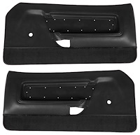 Deluxe Front Door Panels for 1971-1973 Ford Mustang [Vinyl, Black]