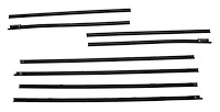 Complete Window Guide Felt Kit for 1964 Chevelle Coupe/HT [8-Piece Original Style Material]