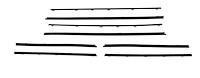 Complete Window Guide Felt Kit for 1965 Chevrolet Chevelle Coupe/HT [8-Piece Replacement Style Material]