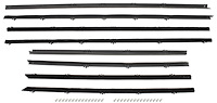 Complete Window Guide Felt Kit for 1965 Chevrolet Chevelle Convertible [8-Piece Replacement Style Material]