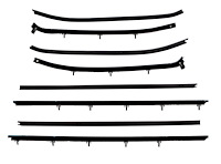 Complete Window Guide Felt Kit for 1968 Chevrolet Chevelle 2-Door Coupe/Hardtop [8-Piece Original Style Material]