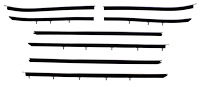 Complete Window Guide Felt Kit for 1968 Chevrolet Chevelle 2-Door Convertible [8-Piece Replacement Style Material]