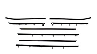 Complete Window Guide Felt Kit for 1968 Chevrolet Chevelle 2-Door Convertible [8-Piece Original Style Material]