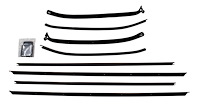 Complete Window Guide Felt Kit for 1969 Chevrolet Chevelle 2-Door Coupe/Hardtop [8-Piece Original Style Material]