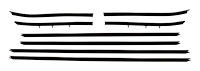 Complete Window Guide Felt Kit for 1970-1972 Chevrolet Chevelle Convertible [8-Piece Replacement Style Material]