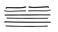 Complete Window Guide Felt Kit for 1970-1972 Chevrolet Chevelle Convertible [8-Piece Original Style Material]