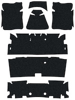 Under Carpet Sound Deadener Kit, OE-Style for 1970-1981 Chevrolet Camaro, Pontiac Firebird  [7-Piece]