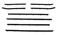 Window Guide Felt Kit for 1967 Chevrolet Camaro, Pontiac Firebird Coupe/HT [8-Piece Replacement Style Material]