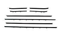 Window Guide Felt Kit for 1968-1969 Chevy Camaro, Pontiac Firebird Convertible w/Deluxe Int. [8-Piece Original Style Material]