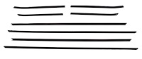 Window Guide Felt Kit for 1968 Chevy Camaro Coupe w/Special Ext. Door/Qtr Moldings, Standard Int. [8-PC Orig. Style Material]