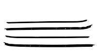 Window Guide Felt Kit for 1970-1981 Chevy Camaro, Pontiac Firebird w/Special Ext. Door Moldings [4-PC Original Style Material]