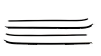 Window Guide Felt Kit for 1970-1981 Chevy Camaro, Pontiac Firebird w/o Special Ext. Door Moldings [4-PC Original Style Material]
