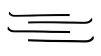 Window Guide Felt Kit for 1955-1959 (2nd Series) Chevrolet & GMC Trucks, w/Vent Window, Original Style Material [4-Piece]