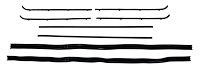 Window Guide Felt Kit for 1964-1966 Chevrolet & GMC Trucks w/SS Bead, Original Style Material [8-Piece]