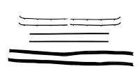 Window Guide Felt Kit for 1964-1966 Chevrolet & GMC Trucks w/o SS Bead, Original Style Material [8-Piece]