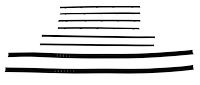 Window Guide Felt Kit for 1967-1972 Chevy & GMC Trucks, Blazer, Panel, Suburban w/SS Bead, Original Style Material [8-Piece]