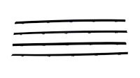 Window Guide Felt Kit for 1967-1972 Chevy & GMC Trucks, Blazer, Panel, Sub. w/Vent Window, w/o SS Bead, Orig. Style [4-Piece]