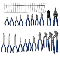 Heat Treated Carbon Steel Plier & Cutter Set with Rack [20-Piece]