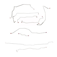 Complete Brake Line Kit 2002-2004 Ford F-350/F-350 Superduty, 4wd, AWABS, Crew Cab/Long Bed [Stainless]