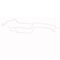 Fuel Line Kit 1987-1993 Ford Mustang, V8, w/o Subframe Connectors [Stainless]