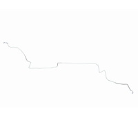 Intermediate Brake Line Kit 1987-1993 Ford Mustang, w/o Sub-Frame Connectors [Stainless]