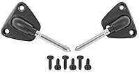 Sun Visor Brackets Fits Select 1978-1992 GM Hard Top Models, w/Short Pin & Non-Illuminated Visor [Black]