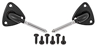 Sun Visor Brackets Fits Select 1971-1992 GM T-Top Models, w/Short Pin & Non-Illuminated Visor [Black]