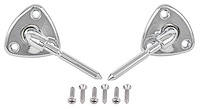 Sun Visor Brackets Fits Select 1970-1981 GM Hard Top Models [Chrome]