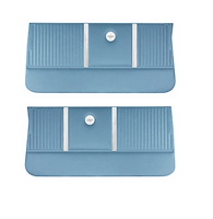 Front Standard Door Panel Set for 1964 Chevrolet Chevelle, Malibu, El Camino, Wagon, All 2-Door Models [Lt. Blue]