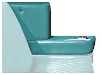 Rear Armrest Cover Set for 1964 Chevrolet Chevelle, Malibu Convertible [Turquoise/Aqua]