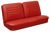 Front Split Back Bench Upholstery Kit for 1965 Chevrolet Chevelle, El Camino, Malibu [Madrid Grain Vinyl Red]