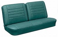 Front Split Back Bench Upholstery Kit for 1965 Chevrolet Chevelle, El Camino, Malibu [Madrid Grain Vinyl Turquoise]