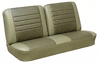 Front Split Back Bench Upholstery Kit for 1965 Chevrolet Chevelle, El Camino, Malibu [Madrid Grain Vinyl 2-Tone Fawn]