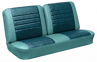 Front Split Back Bench Upholstery Kit for 1965 Chevrolet Chevelle, El Camino, Malibu [Madrid Grain Vinyl 2-Tone Turquoise]