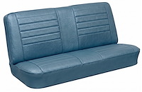 Rear Seat Upholstery Kit for 1965 Chevrolet Chevelle, Malibu, Coupe, Hardtop [Madrid Grain Vinyl Light Blue]