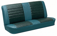 Rear Seat Upholstery Kit for 1965 Chevrolet Chevelle, Malibu, Convertible [Madrid Grain Vinyl 2-Tone Turquoise]