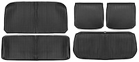 Front Split Bench & Rear Seat Upholstery Kit for 1964 Chevrolet Chevelle Coupe, Hardtop, 5-Piece [Seville Grain Vinyl Black]