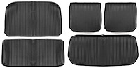 Front Split Bench & Rear Seat Upholstery Kit for 1964 Chevrolet Chevelle Convertible, 5-Piece [Seville Grain Vinyl Black]