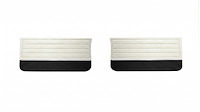 Front Deluxe Door Panel Set for 1965 Chevrolet Chevelle El Camino, Malibu, All 2-Door Models [Black/White]