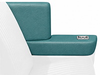 Rear Armrest Cover Set for 1965-1966 Chevrolet Chevelle, Malibu Convertible [Turquoise]