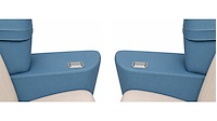 Rear Armrest Cover Set for 1968 Chevrolet Chevelle, Malibu Convertible [Light Blue]