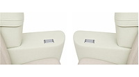 Rear Armrest Cover Set for 1971-1972 Chevrolet Chevelle, Malibu Convertible [White]
