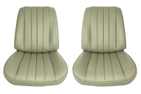 Front Bucket Seat Upholstery Kit for 1966 Chevrolet Chevelle, El Camino, Malibu, 4-Piece [Madrid Grain Vinyl Fawn]