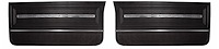Front Deluxe Door Panel Set for 1966 Chevrolet Chevelle, El Camino & Malibu, All 2-Door Models [Black]