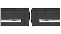 Rear Standard Side Panel Set for 1966 Chevrolet Chevelle, Malibu, Convertible [Black]