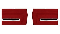 Rear Standard Side Panel Set for 1966 Chevrolet Chevelle, Malibu, Convertible [Red]